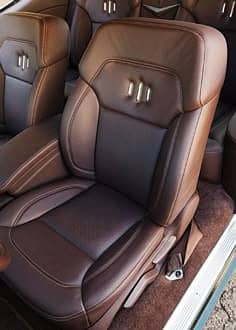 Leather rexin Car Seat Covers-Custom Made Hand Stiched Steering Cove