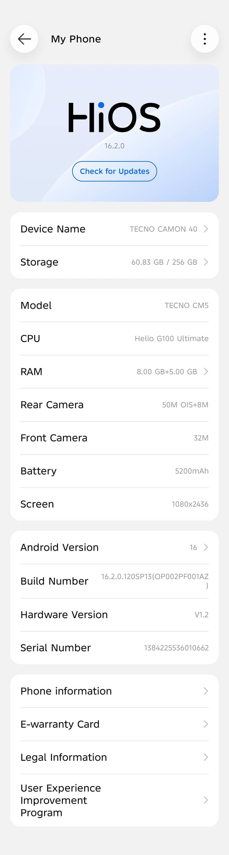 TECNO CAMON  complete box 4