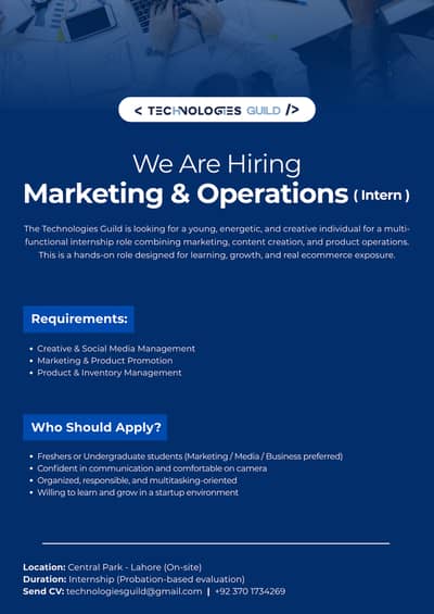 Marketing & Operations - INTERN