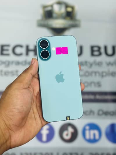 Iphone 16 Non Active 256GB Teal Brand New Water Pack