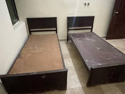 pair of single beds