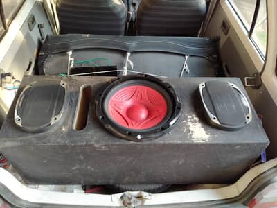 Speaker, Woofer and Amplifier.