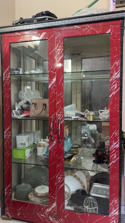 crockery  and decoration storage  glass crockery cabnit