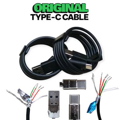 ORIGINAL BLACK ROUND CABLE USB TO TYPE-C
