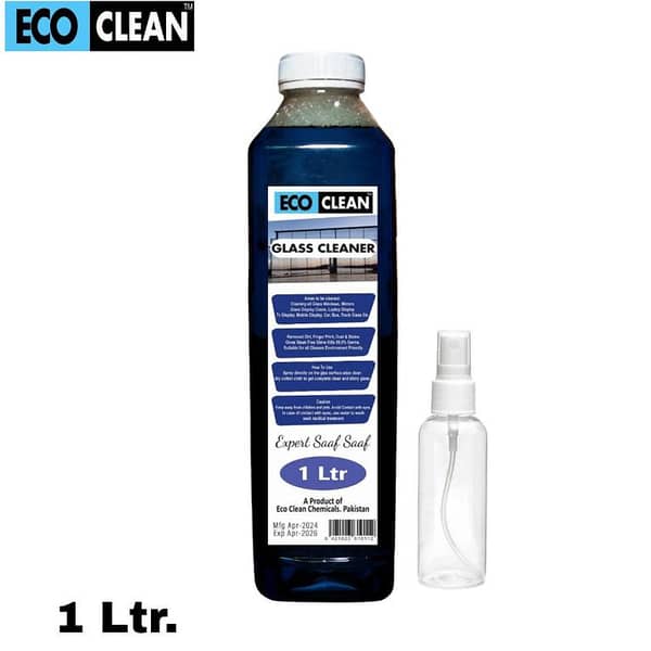 1 LITER GLASS CLEANER & SHINER - PROFESSIONAL GRADE (WITH FREE REFILL BOTTLE)