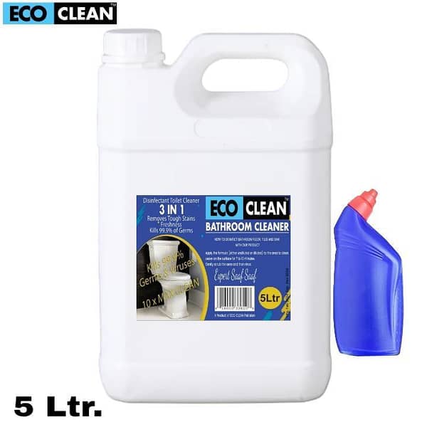 5 LITER BATHROOM AND TOILET BOWL CLEANER LIQUID - PROFESSIONAL IN STAIN REMOVAL (WITH FREE REFILL BOTTLE)