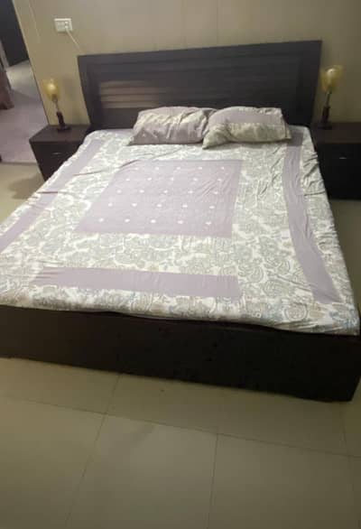 King Size Bed with 2 Matching Side Tables