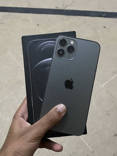 iPhone 12 Pro Max factory locked sim working with box  03020173474