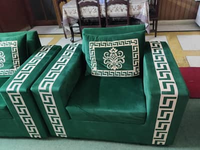 green sofa good condition