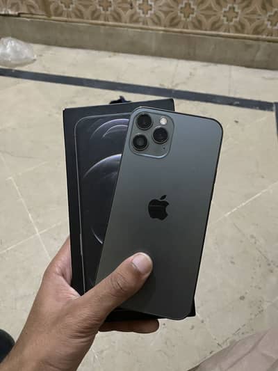 iPhone 12 Pro Max factory locked with box sim working 03020173474