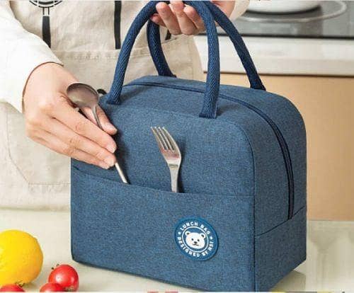 Portable Thermal Insulated Lunch Bag | Reusable Bento Lunch Box Carry Bag | Hot & Cold Food Storage