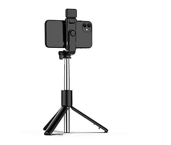 4 in 1 Wireless Selfie Stick Tripod with Fill Light | Bluetooth Shutter | Foldable & Extendable Selfie Stick for All Smartphones