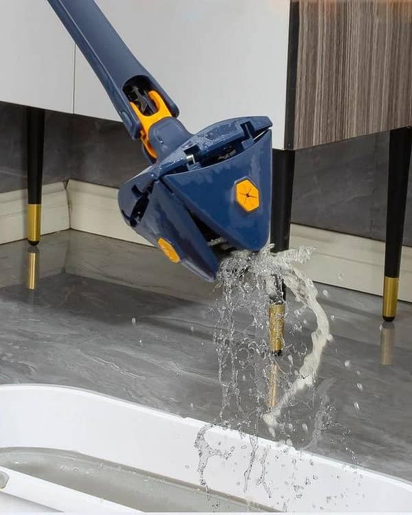 360° Twist Triangle Mop | Window Glass Bathroom Floor Ceiling Cleaning Manual Mop