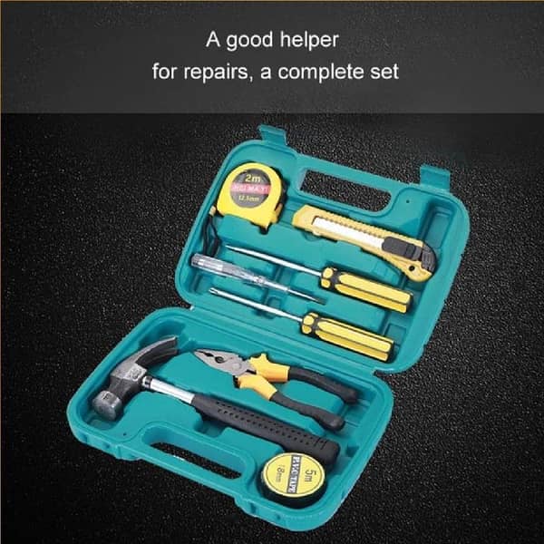 9 PCS Professional Tool Set with Storage Box | Multi-Purpose Home Repair Tool Kit