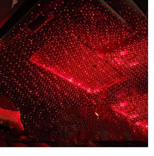 Romantic LED Car Roof Star Night Light Projector | Galaxy Atmosphere Lamp | USB Adjustable Auto Interior Decor Light