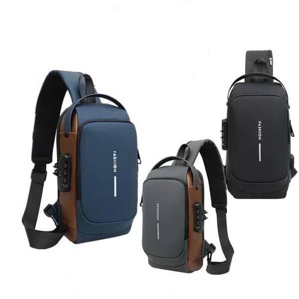 Chest Bag Multifunction Crossbody Sport Sling Pack | Anti-Theft USB Charging Shoulder Messenger Bag for Men