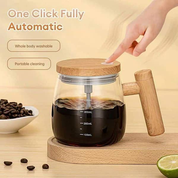 Self Stirring Mug 400ml Rechargeable | Electric Automatic Mixing Cup | Waterproof Coffee & Protein Mug