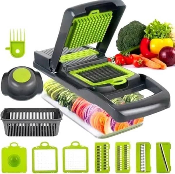 16 IN 1 Mandoline Slicer Vegetable Cutter | Veggie Food Chopper | Tomato Carrot Grater Cheese & Onion Shredder Kitchen Tool