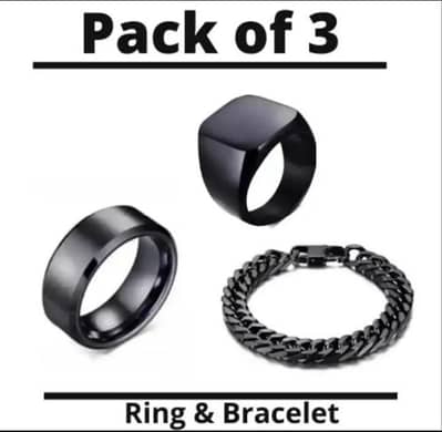 pack of 3- 2rings & bracelet