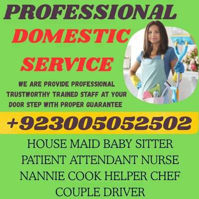 PROFESSIONAL MAID BABY SITTER PATIENT ATTENDENT COOK HELPER CHEF