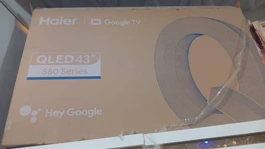 haire LCD hi 43 inch ki box and remote warranty card