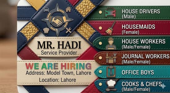 ملازمت اور اسٹاف سروسز دستیاب