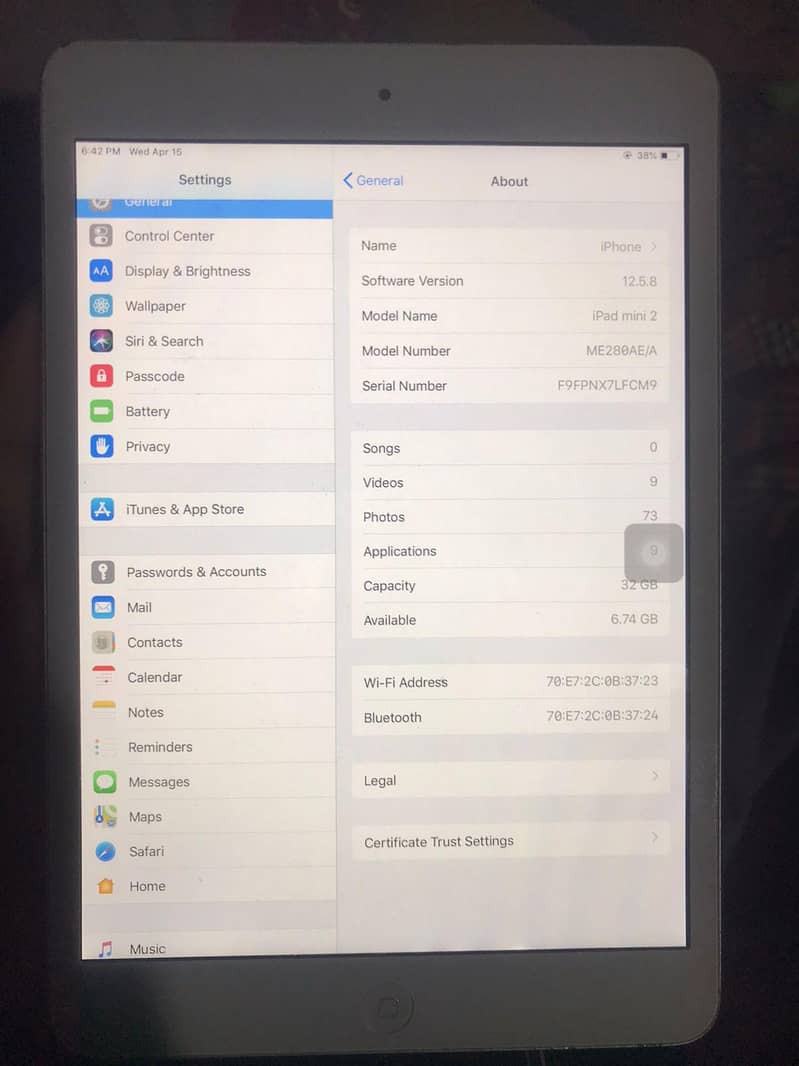 ipad mini 2 0