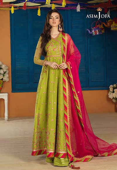 Asimjofa parrot green dress