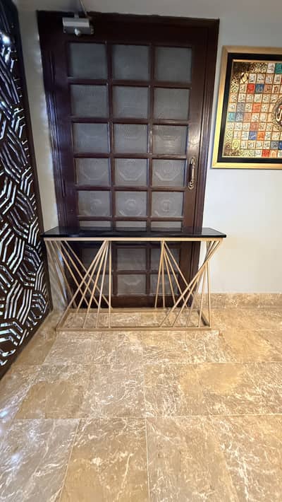 Metal & Wood Console Table