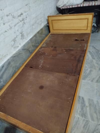 Wooden Single Bed with Storage – 2x Available – Rs 7,000 Each