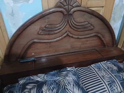 double bed pure wood