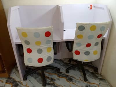 Study Table with Chairs | Computer Table | Laptop Desk | 2-in-1