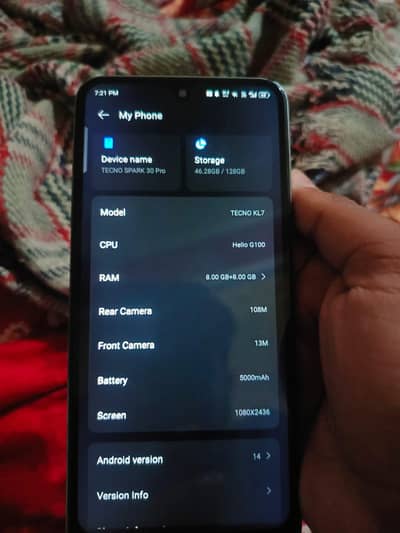 Tecno spark 30 pro panel changed 03282377310