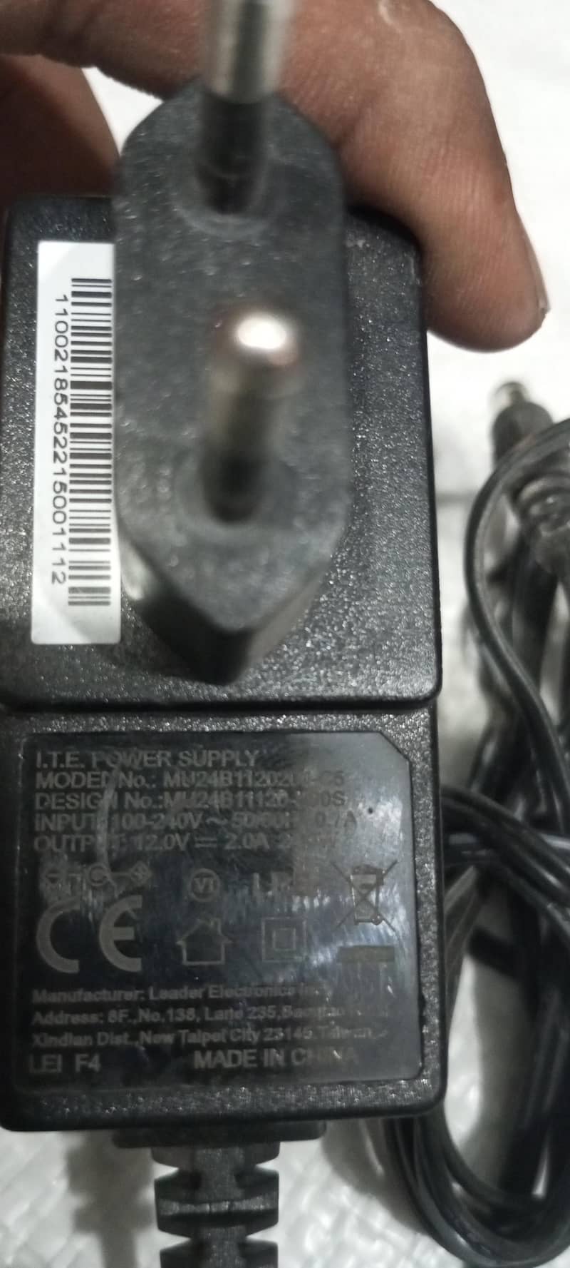 Adapter 12volt 2amp 1