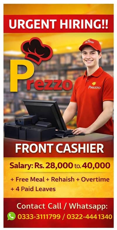 Cashier Job Fast Food Restaurant