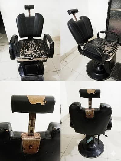 Heavy-Duty Reclining Hydraulic Barber Chair