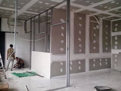 gypsum board partition/cement partition/gypsum ceiling/glass partition
