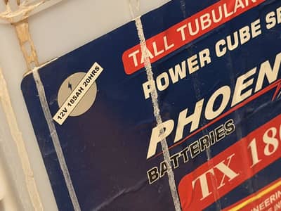 4 Batteries used 12V 185 AH