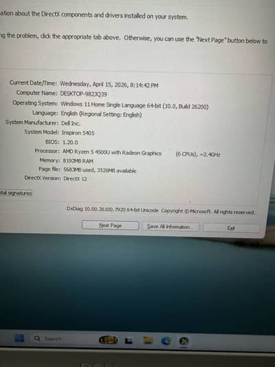 dell inspiron 14 5405 model