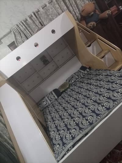 kids bunk bed with slide