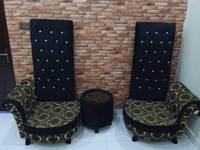 High bags coffee set with round table