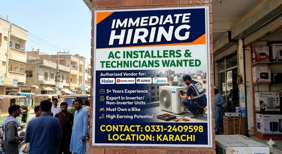 Expert AC Installers- Haier-Dawlance-Gree-Midea-EcoStar