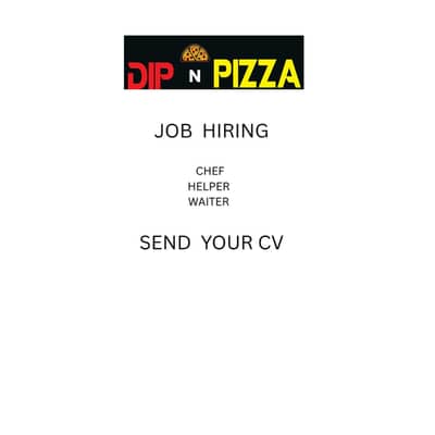 Hiring as Chef+ Helper