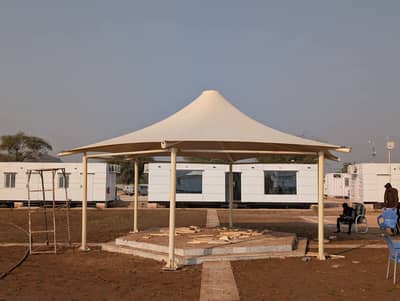 Canopy shade - Tensile shade - Dome parking - Wall mount pvc shade