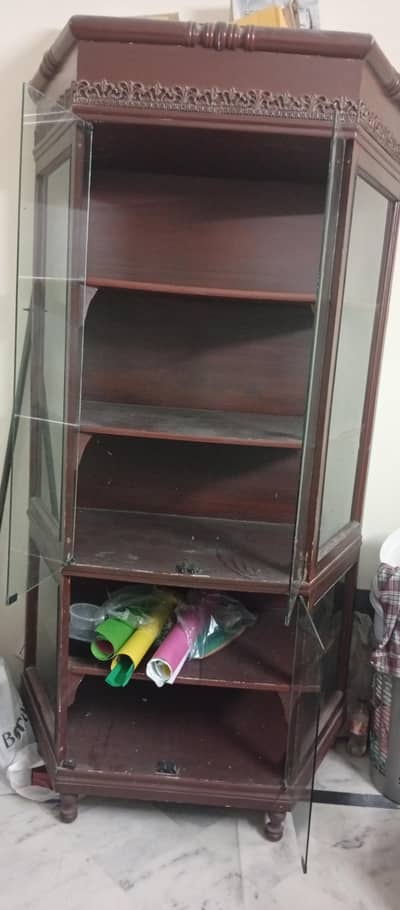 used wooden showcase