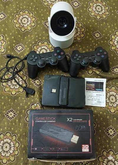 Gaming stick with projector