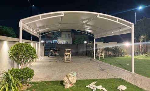 Double dome car roof structure - Canopy shade - Outdoor garage shade