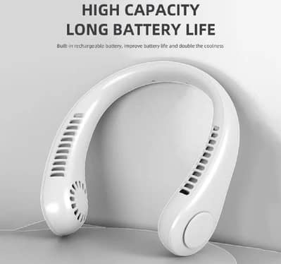Portable White Neck Cooling fan free delivery cash on delivery