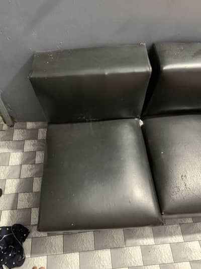 Colour black hair one seater 3 mini sofa hai condition 10 by 8.5