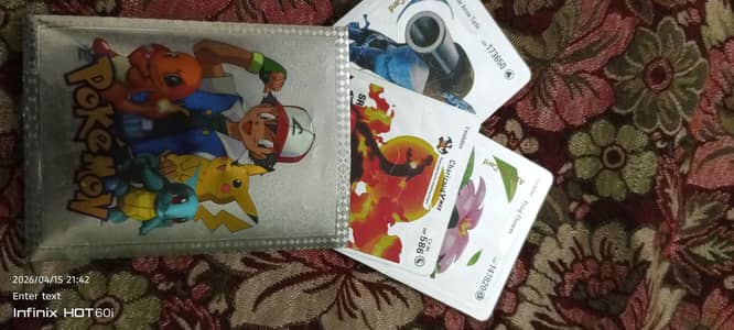 Pokemon 3 cards with packet for sale .